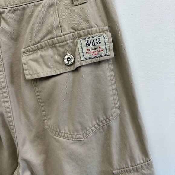 Vintage 90’s Bill Blass Beige Tan Wide Leg Cargo Pants High Rise Size S - Picture 5 of 9